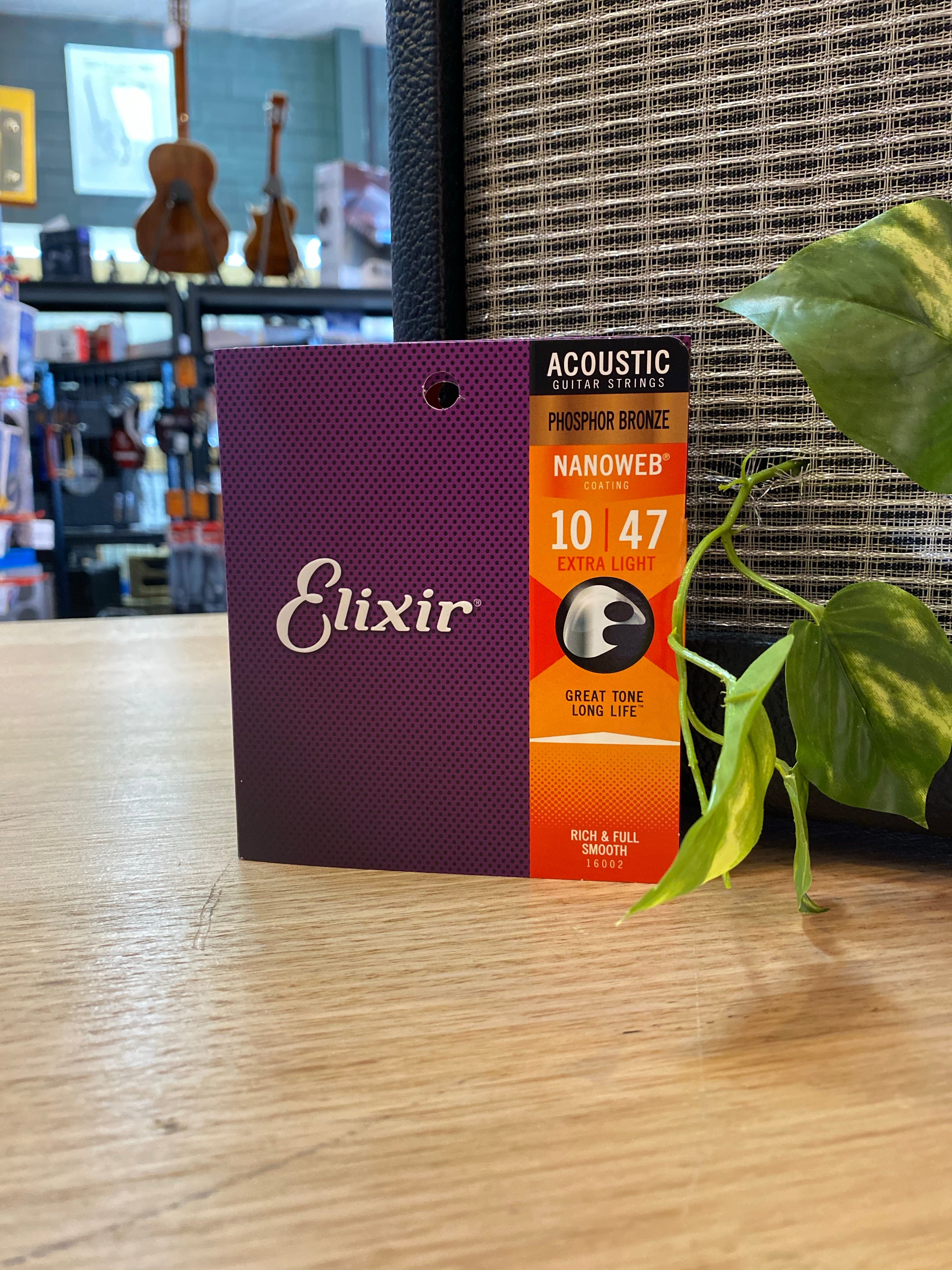 Elixir | Nanoweb | Coated Phos Bronze | Acoustic | 10-47 | Acoustic Guitar Strings Elixir | Nanoweb | Coated Phos Bronze | Acoustic | 10-47 | Acoustic Guitar Strings